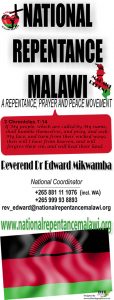 Designed Banner for National Repentance Malawi
